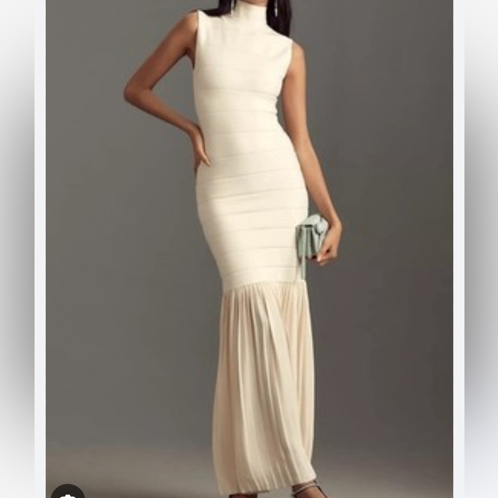 Anthropologie BLITHE Fitted Twofer‎ Maxi Dress Si… - image 1